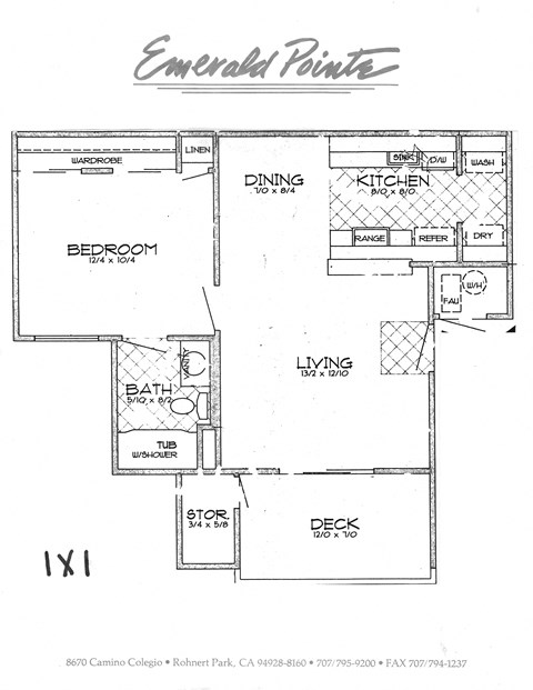 1 bedroom 1 bath floorplan
